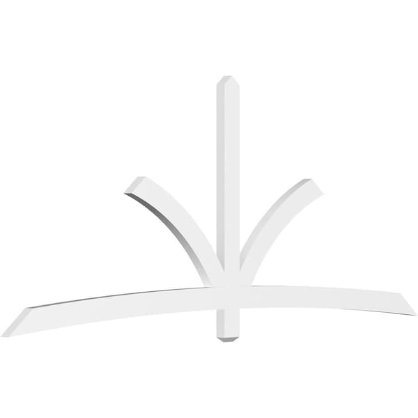 Ekena Millwork Davenport Architectural Grade PVC Gable Bracket, 108"W x 45"H x 2"D x 4"F, 10/12 Pitch GBP108X45X0204DAV00 - main